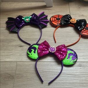 Vibrant DISNEY Halloween ears 3 pack!